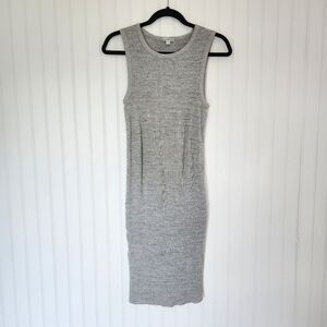 STANDARD JAMES PERSE Heavy Ribbed Midi Length Sleeveless Gray Dress size 1/Small